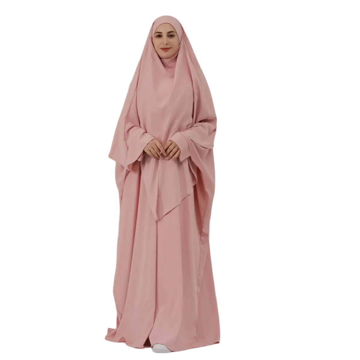 Elegant & Modest Prayer Dress Abaya for Women | Islamic prayer dress | 2 piece Muslim praying outfit hijab |Full Length Hijab Dress, Jilbab 2 piece- Umrah essentials- prayer set