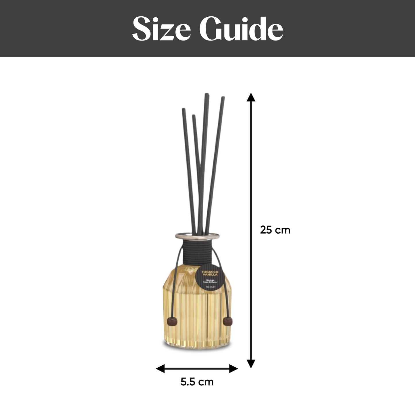 Gulf Orchid Memwa TOBACCO VANILLA Aroma Reed Diffuser Home Fragrance - Perfect for Home & Office - 100 ml