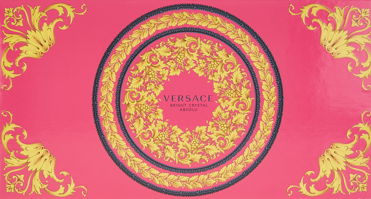 VERSACE BRIGHT CRYSTAL ABSOLU EDP 90 ML GIFT SET, 0.75 pounds