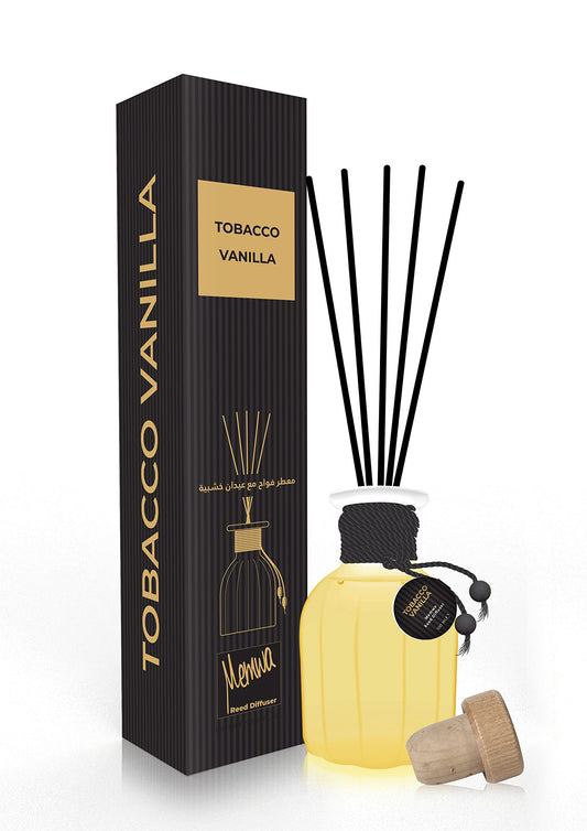 Gulf Orchid Memwa TOBACCO VANILLA Aroma Reed Diffuser Home Fragrance - Perfect for Home & Office - 100 ml
