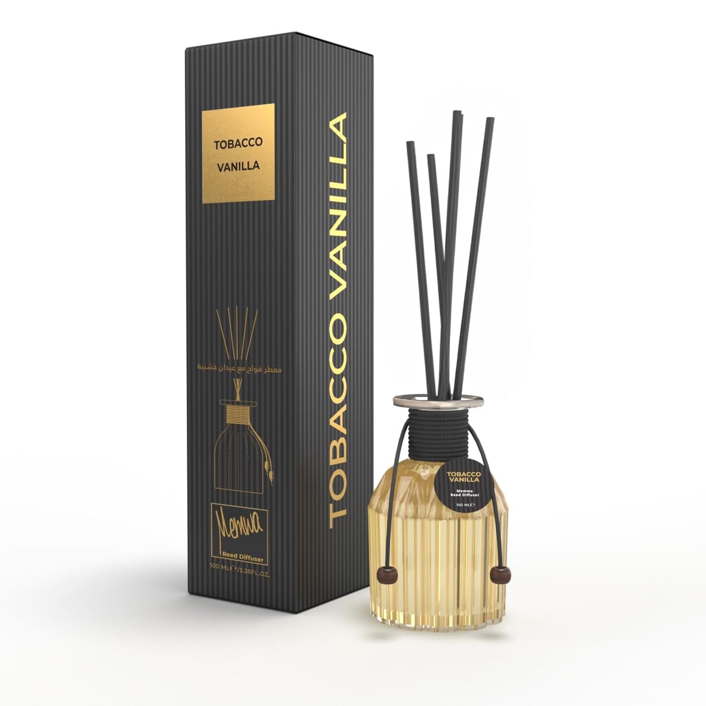 Gulf Orchid Memwa TOBACCO VANILLA Aroma Reed Diffuser Home Fragrance - Perfect for Home & Office - 100 ml