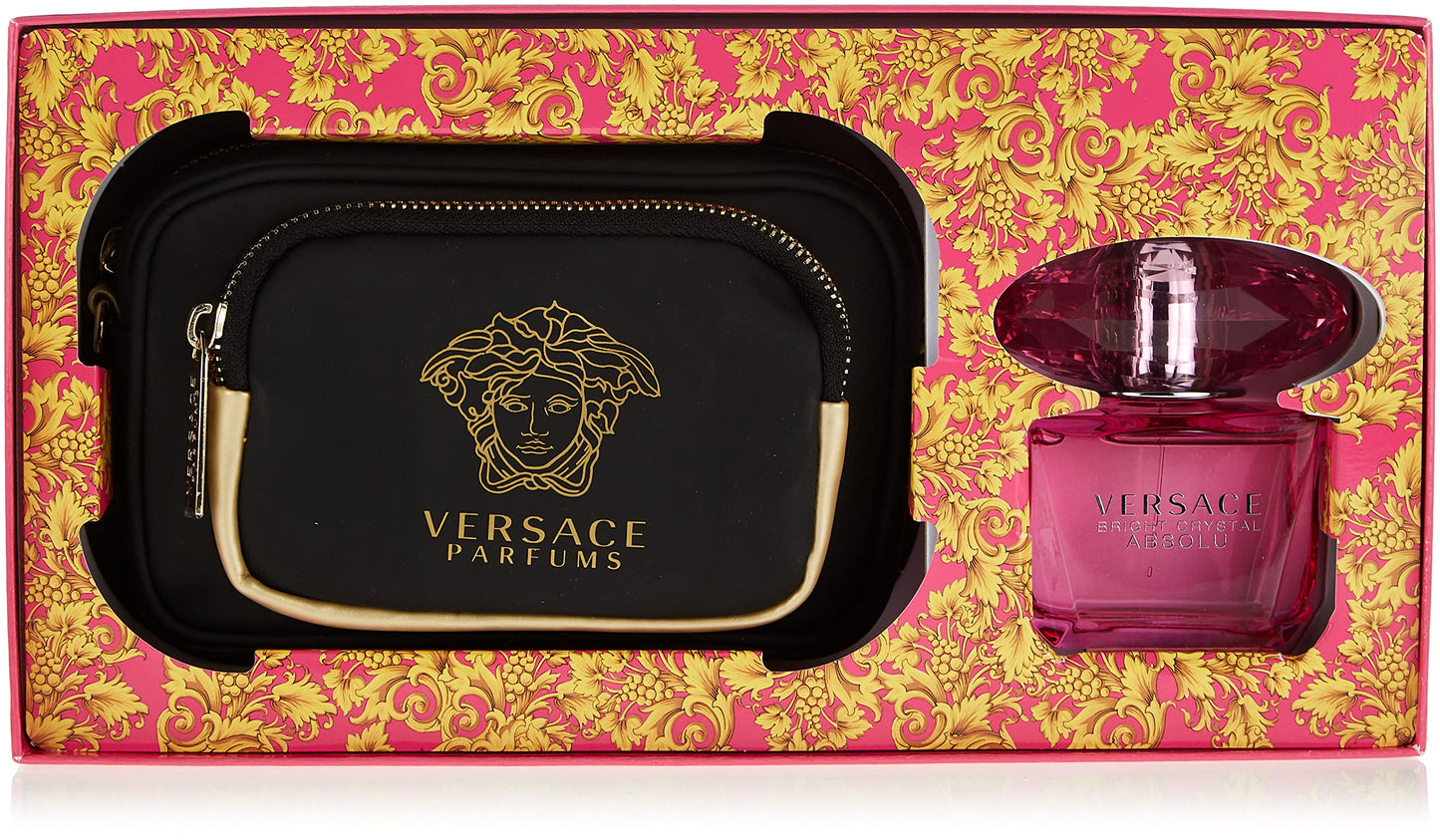 VERSACE BRIGHT CRYSTAL ABSOLU EDP 90 ML GIFT SET, 0.75 pounds